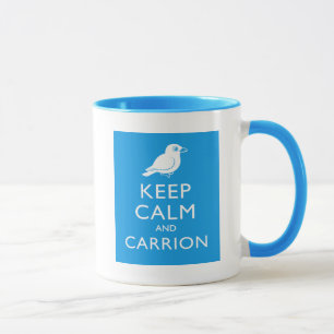 Taza Guarde la calma y el Carrion (el cuervo)