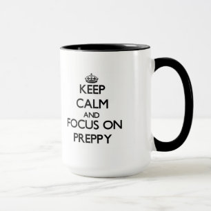 Taza Guarde la calma y el foco en de muy buen gusto