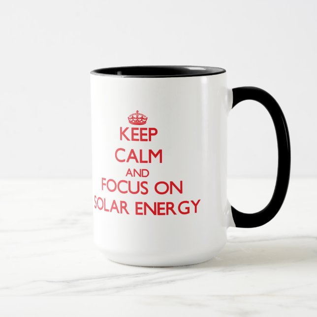 Taza Guarde la calma y el foco en energía solar (Derecha)