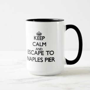 Taza Guarde la calma y escápese al embarcadero la