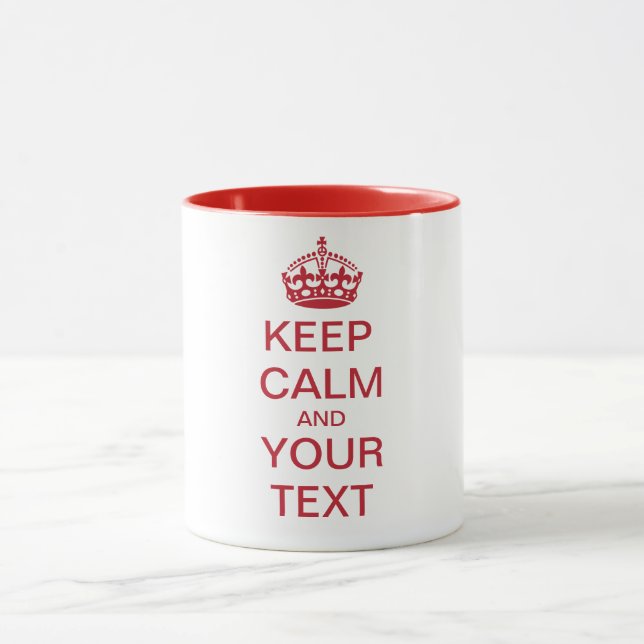 Taza GUARDE LA CALMA y SU TEXTO (Centro)