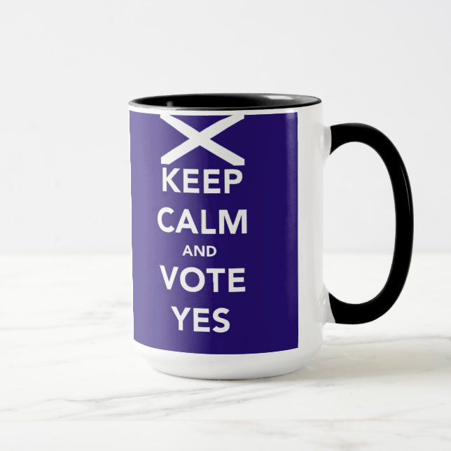 Taza Guarde la calma y vote sí (Derecha)