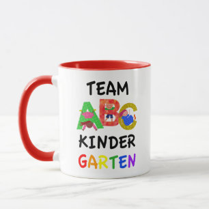 Taza Guardería del equipo de nuevo a la escuela ABC