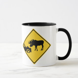 Taza Guárdese de los alces, señal de tráfico, Canad