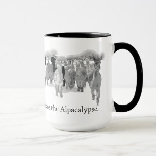 Taza Guárdese del Alpacalypse - humor sensiblero del