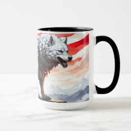 Taza "Guardián de la Libertad: El Lobo Patriótico"