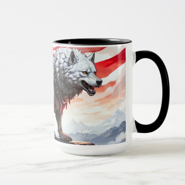 Taza "Guardián de la Libertad: El Lobo Patriótico" (Derecha)