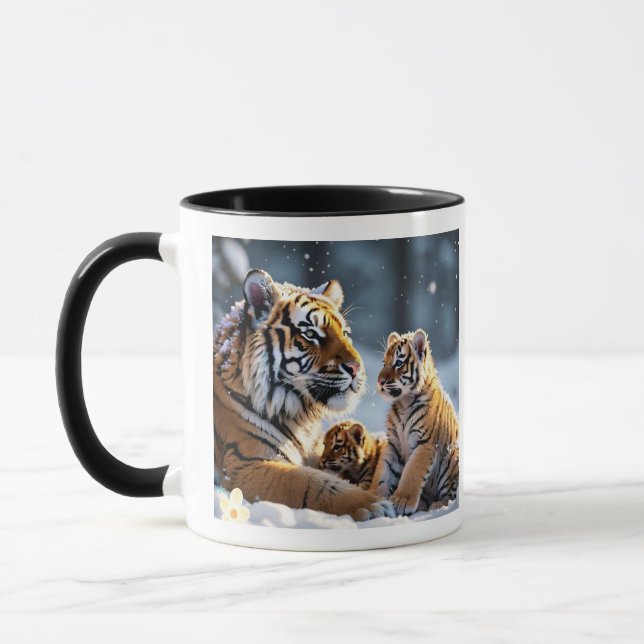 Taza "Guardianes de tigres suaves de invierno" (Izquierda)