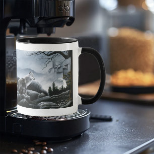 Taza Guardias Lobos Místicos del Castillo Fantasía Faun