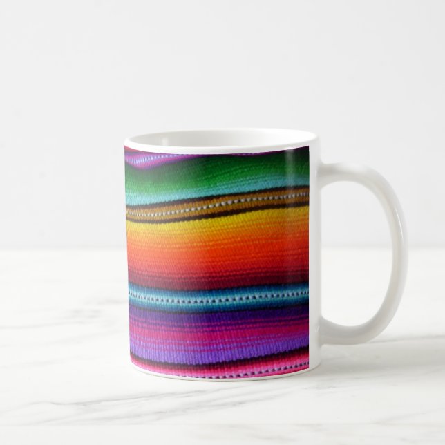Taza guatemalteca brillante de la raya de la tela (Derecha)
