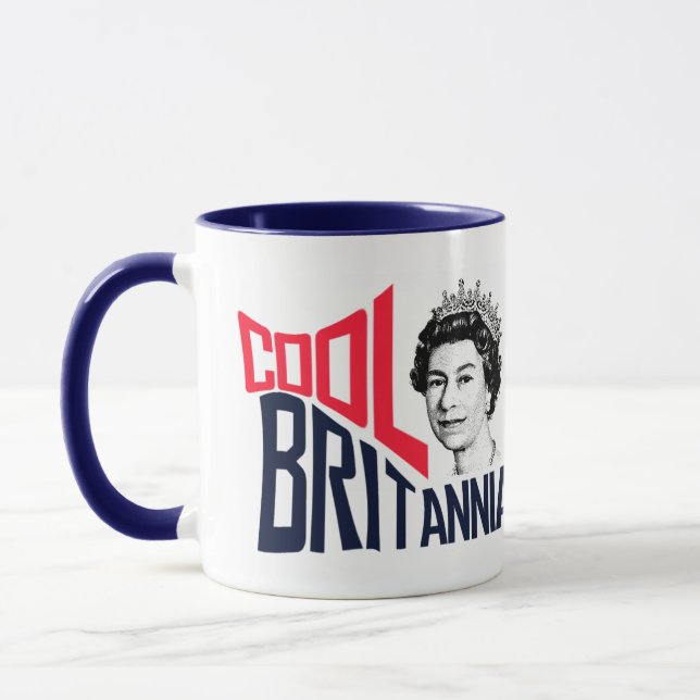 Taza Guay Britannia Queen Elizabeth HRH Born Royal (Izquierda)