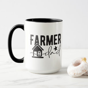 Taza Guay Farmer Dad word art add monograma