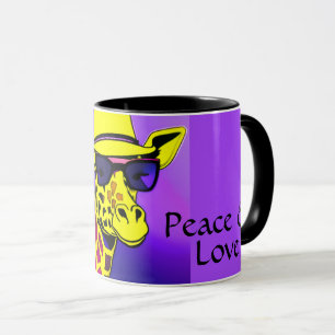Taza Guay Giraffe Gafas de sol Paz y Amor