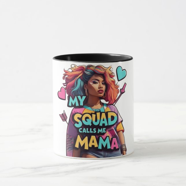 Taza Guay Mama Squad arroja el Día de la Madre (Centro)