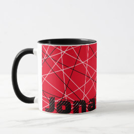 Taza Guay Resumen Nombre de la guitarra de rayas rojas