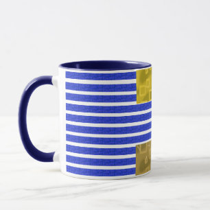 Taza Guay Stripes Blue White Geométrico