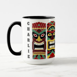 Taza Guay Tiki Totems nombres personalizados mugs