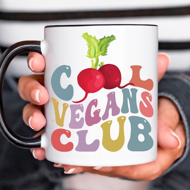 Taza Guay Vegans Club / Planta Lover Mamá Café (Cool Vegans Club / Plant Lover Mom coffee Mug)