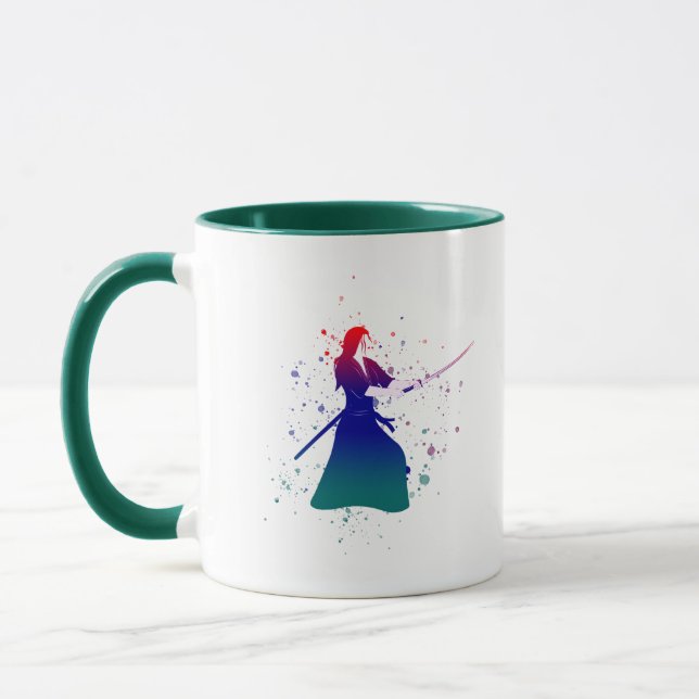 Taza Guerrera de Samurai con espada (Izquierda)