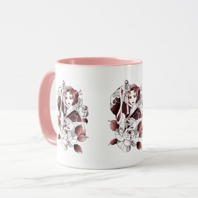 Taza Guerrera samurái femenina (Anverso izquierdo)