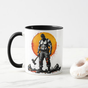 Taza guerrero bárbaro fantasía medieval fuerza hummer
