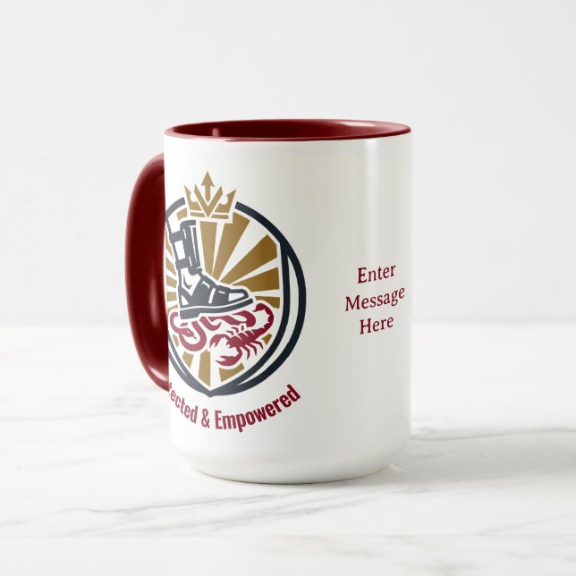 Taza Guerrero Cristiano Empoderado Protegido Lucas 10 1 (Anverso izquierdo)