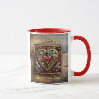 Taza Guerrero de San Valentín de Rubíes y Dagas Steampu
