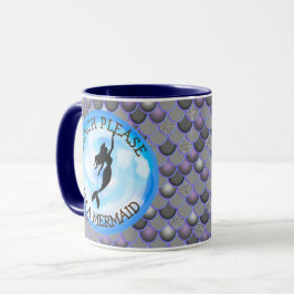 Taza Guerrero de Sirena Gray Mug
