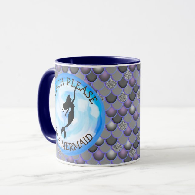 Taza Guerrero de Sirena Gray Mug (Anverso izquierdo)
