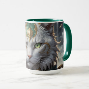 Taza Guerrero del gato épico armado
