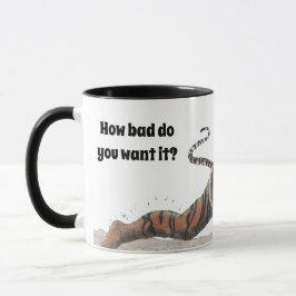 Taza Guerrero del gato jugando al tazón de voleibol de 