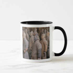 Taza guerreros de terracota en el