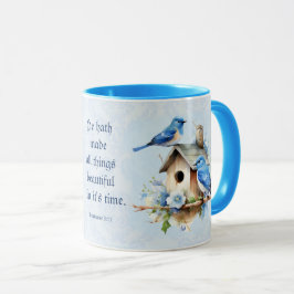 Taza Guijarros de Bluebird Mug Birdhouse Ecclesiastes