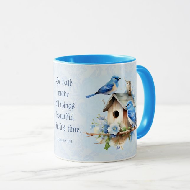 Taza Guijarros de Bluebird Mug Birdhouse Ecclesiastes (Anverso derecho)