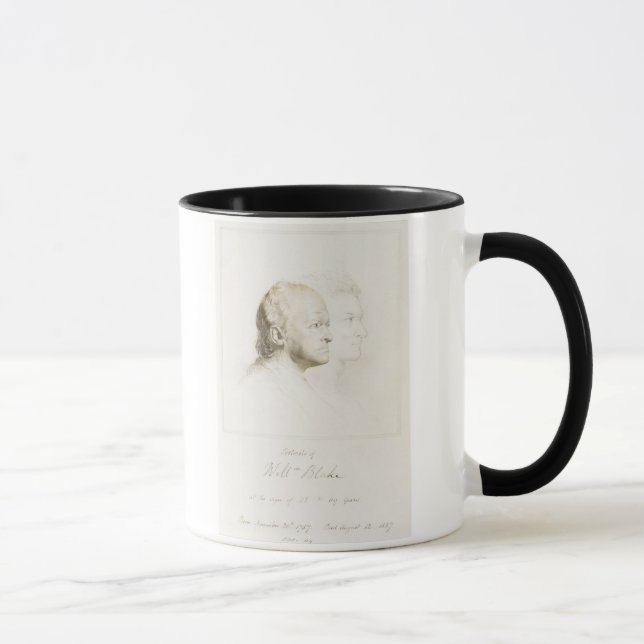 Taza Guillermo Blake (1757-1827) en la juventud y la (Derecha)