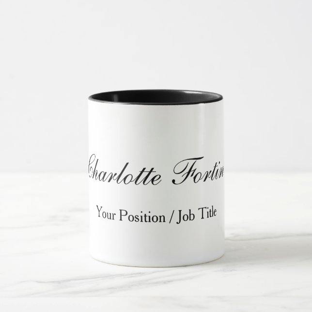 Taza Guión de escritura clásica minimalista (Centro)