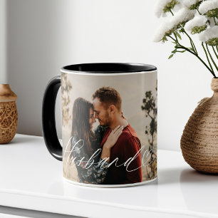 Taza Guión de marido: Fotos de corazón agradecidas cada