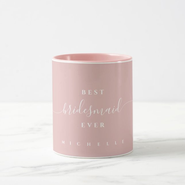 Taza Guión de nombre personalizado de la mejor dama de  (Centro)