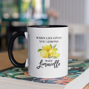 Taza Guión de pincel Color de agua Lemons Limoncello