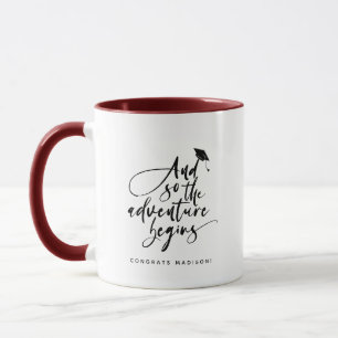 Taza Guión moderno de graduación felicita a la moda Cit