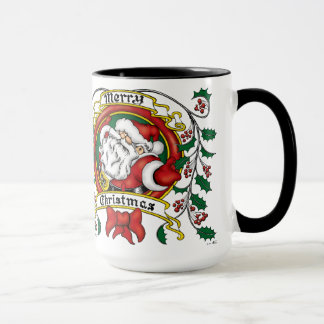 Taza Guirnalda del navidad de Papá Noel