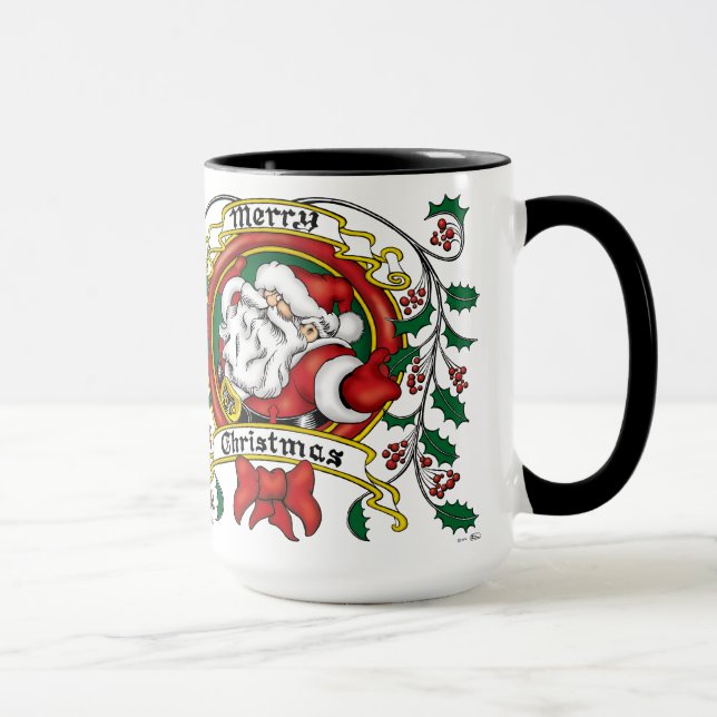 Taza Guirnalda del navidad de Papá Noel (Derecha)