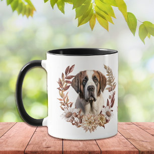 Taza Guirnalda del perro de San Bernardo
