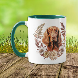 Taza Guirnalda del perro del asiento irlandés
