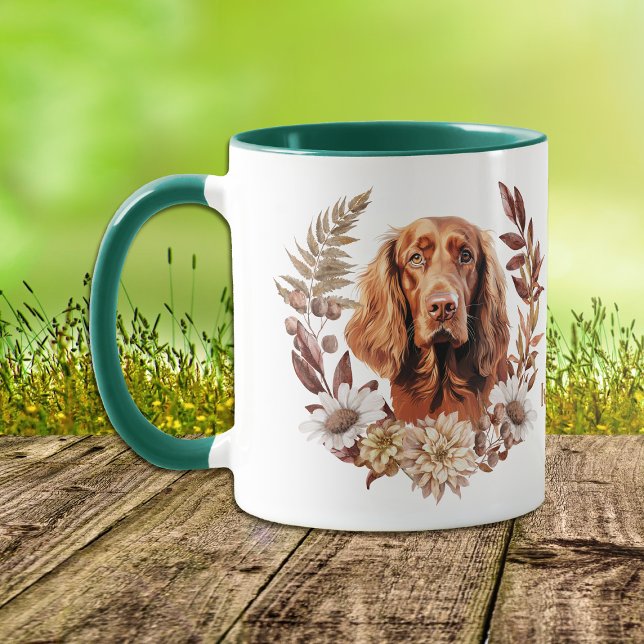 Taza Guirnalda del perro del asiento irlandés (Subido por el creador)