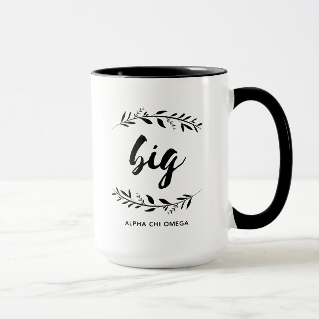 Taza Guirnalda grande alfa de Omega el | de la ji (Derecha)