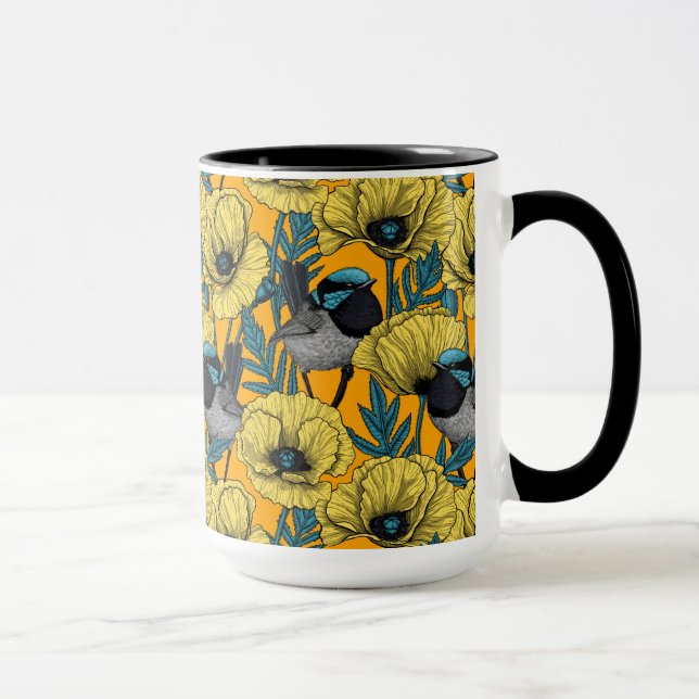 Taza Guirnaldas de hadas y amapolas de amarillo (Derecha)