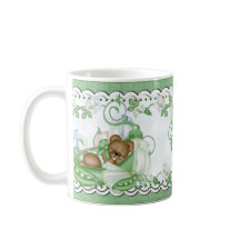 Taza - guisante de olor en una vaina