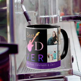 Taza Guitar Dad Mejor Papá Día De Los Padres De Collage