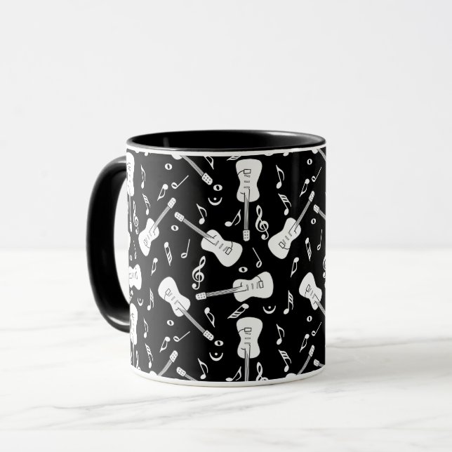 Taza Guitar Lines Music Notes Mug (Anverso izquierdo)